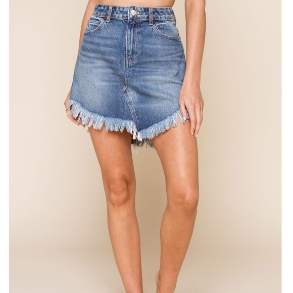 NWT Free People Bailey Denim Mini Skirt - Picture 4 of 7